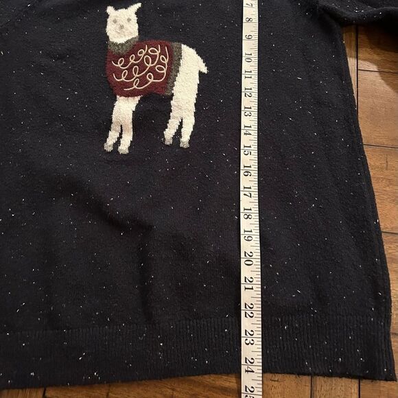 LOFT Women’s Navy Blue Llama Knit Crewneck Sweater Size Small Style 520610 - Picture 5 of 8